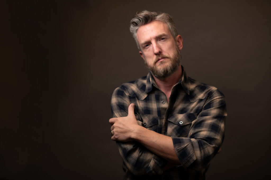 Nate Davis emotional studio portrait, editorial personal brand photography Charleston SC