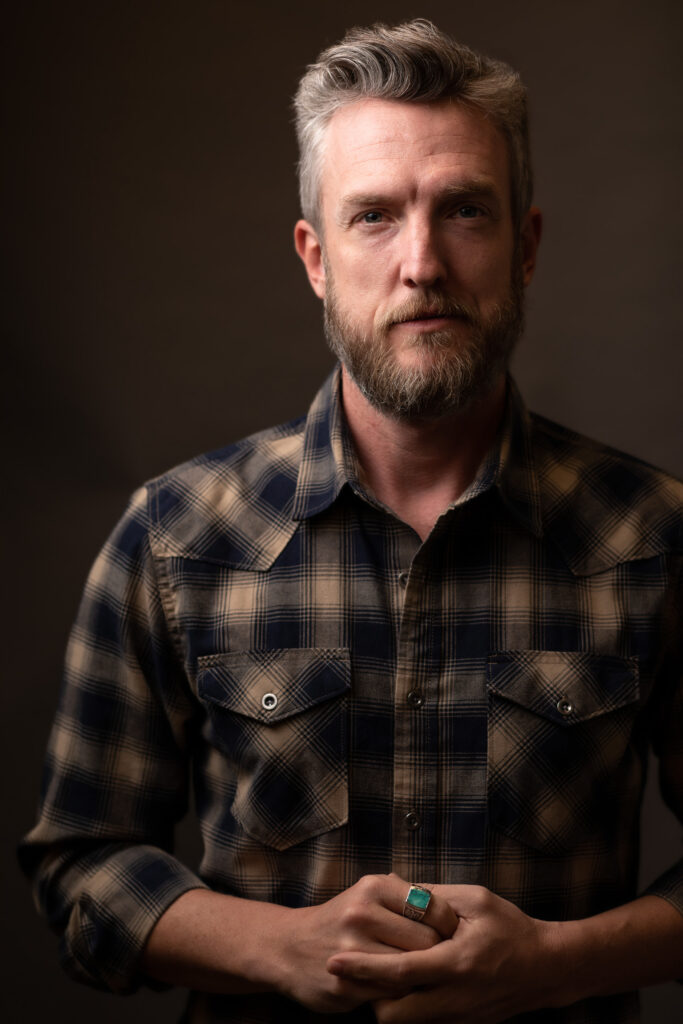 Nate Davis emotional studio portrait, editorial personal brand photography Charleston SC