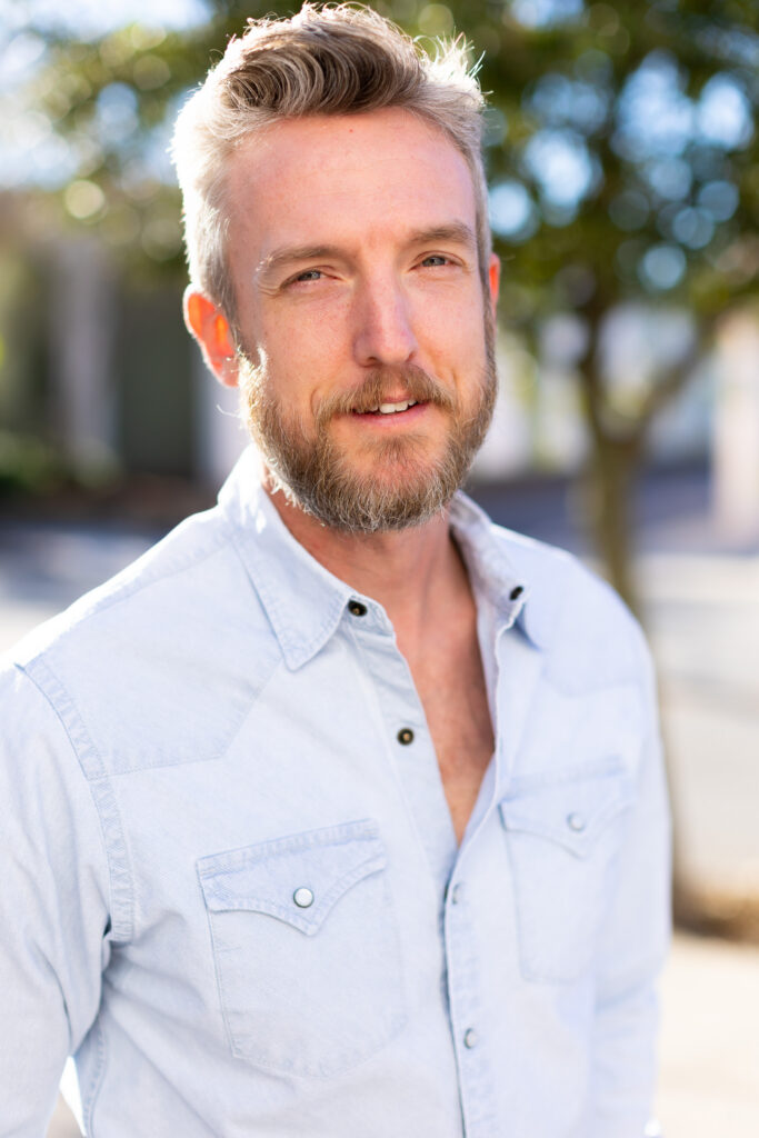 Nate Davis on King Street in Charleston, personal brand photo session