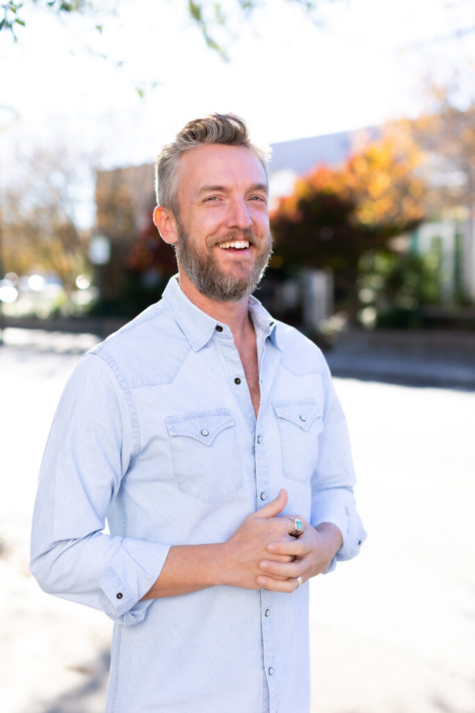 Nate Davis on King Street in Charleston, personal brand photo session
