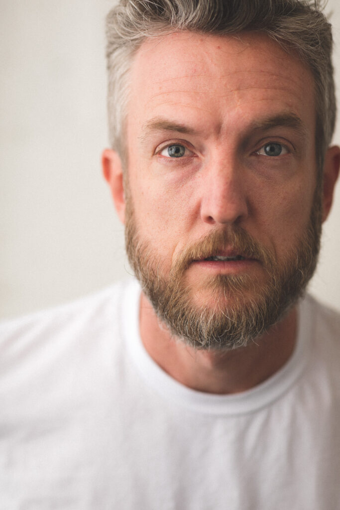 Nate Davis studio portrait on white background, Charleston personal brand photographer